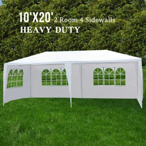 10'X 10'/20'/30' Canopy Wedding Party Tent Gazebo Pavilion w/Walls Cover Outdoor - Picture 7 of 12