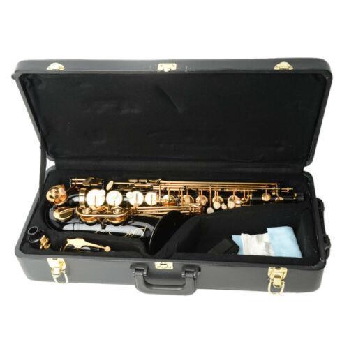 Golden Black Alto Eb Saxophone Sax Gold w/ Case Mouthpiece & Accessories 3 Style