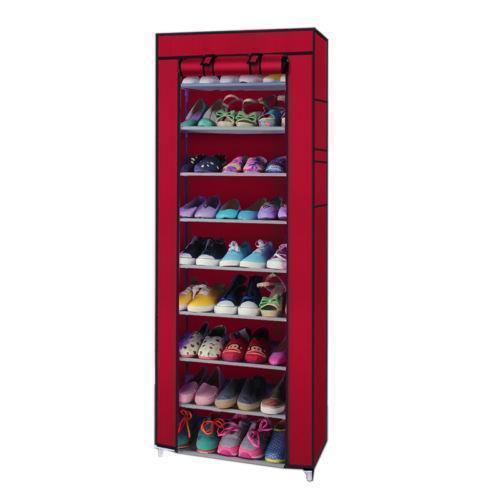 Dustproof 10 Layer 27 Pair Shoes Cabinet Storage Organizer Shoe Rack Stand - Picture 15 of 16