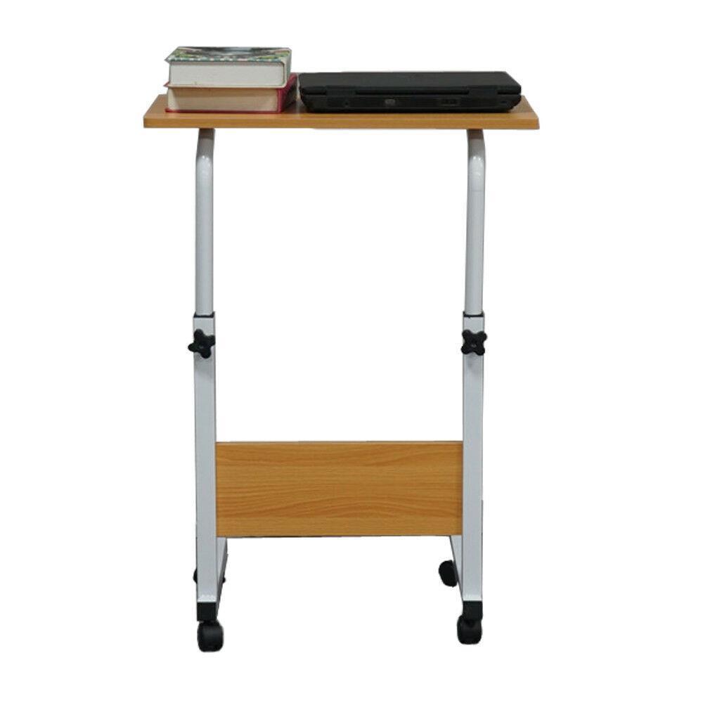 Rolling Laptop Table Overbed Desk Tabletop Food Tray Hospital PC Over Bed Stand - Picture 13 of 13