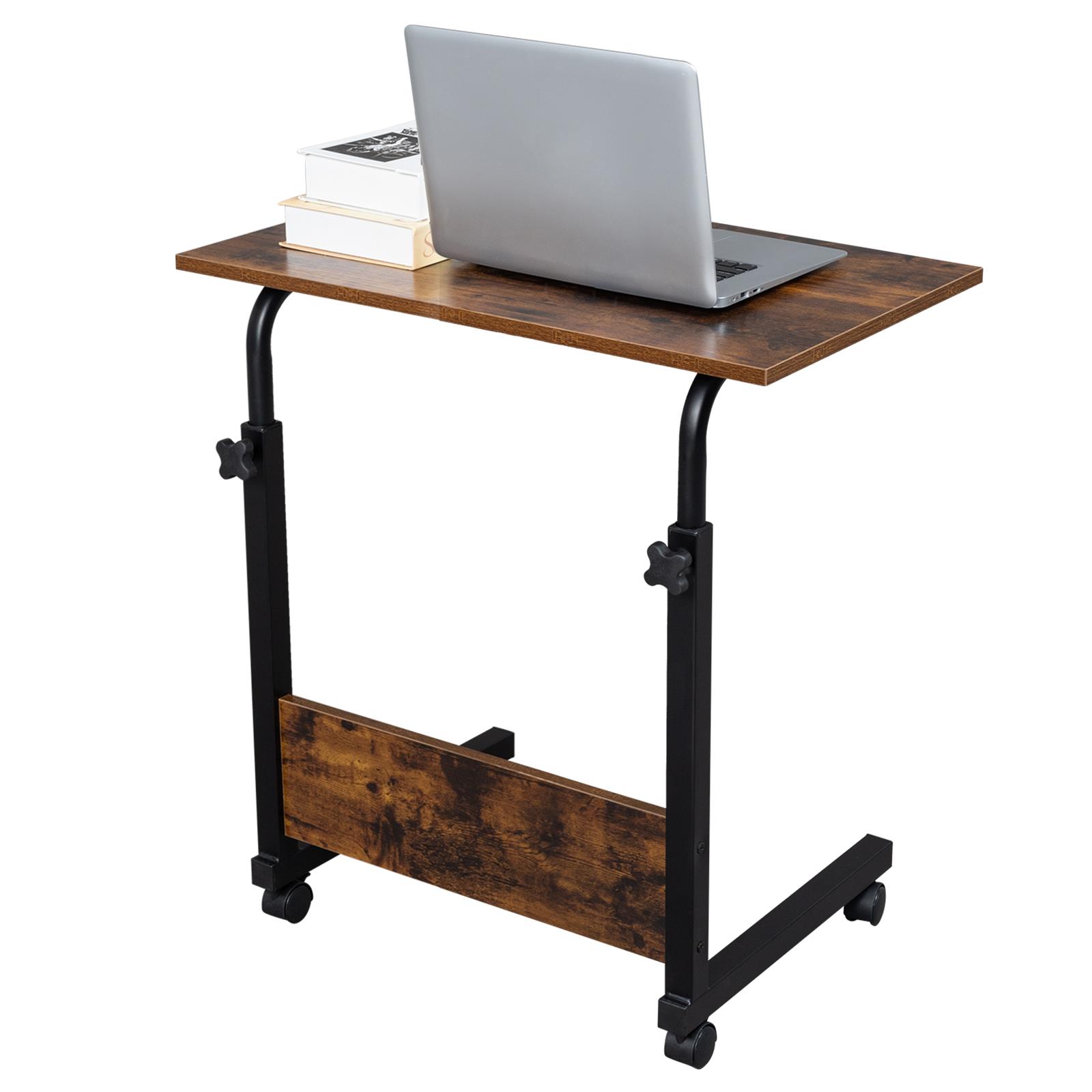 Rolling Laptop Table Overbed Desk Tabletop Food Tray Hospital PC Over Bed Stand - Picture 9 of 13